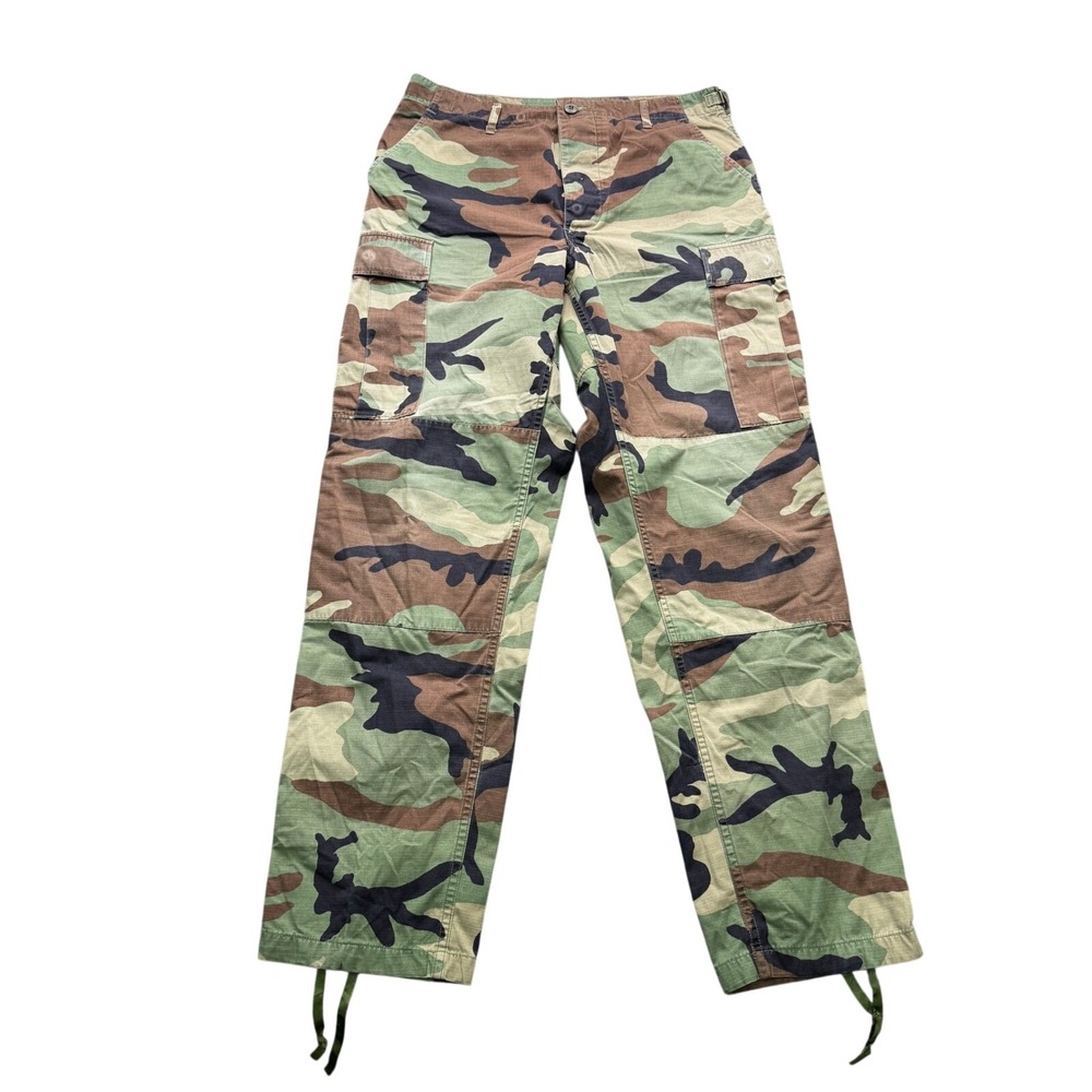 Propper Woodland Camo Cargo Pants Men Small Regular Green 32x32 Ripstop Workwear